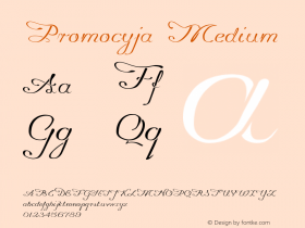 Promocyja Medium Version 0.94 Font Sample