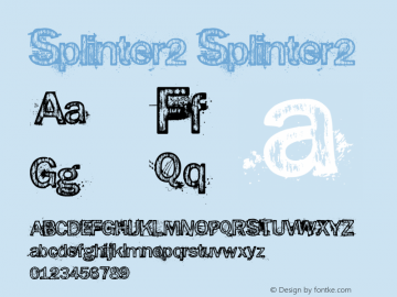 Splinter2 Splinter2 v.1.5 Font Sample