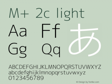 M+ 2c light Version 1.012 Font Sample