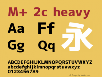 M+ 2c heavy Version 1.018 Font Sample