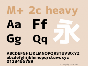 M+ 2c heavy Version 1.020 Font Sample