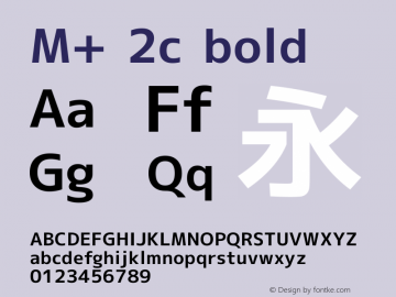 M+ 2c bold Version 1.022 Font Sample