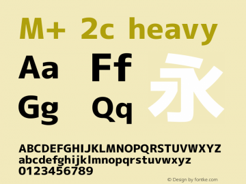 M+ 2c heavy Version 1.031 Font Sample