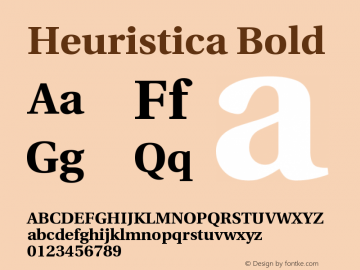 Heuristica Bold Version 0.2.1图片样张