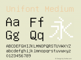 Unifont Medium Version 6.3.20140204图片样张