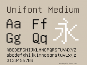 Unifont Medium Version 7.0.01图片样张