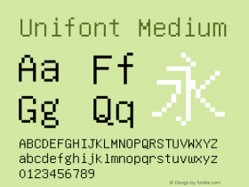 Unifont Medium Version 7.0.02图片样张