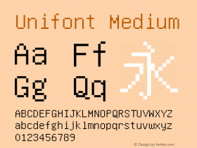 Unifont Medium Version 7.0.04图片样张