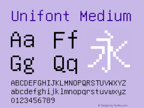 Unifont Medium Version 7.0.06图片样张