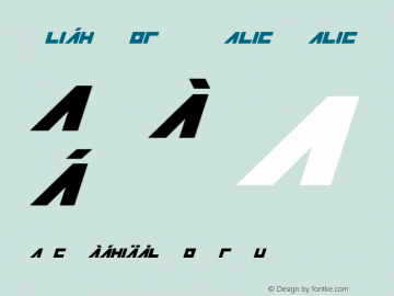 Flight Corps Italic Italic Version 1.0; 2008; initial r图片样张