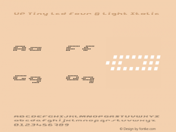UP Tiny lcd four 8 Light Italic Version 1.3 2008图片样张