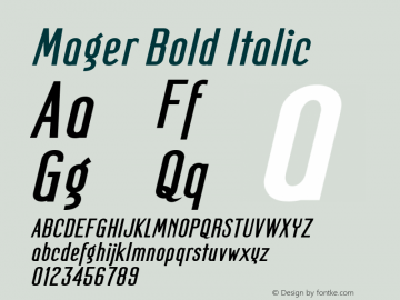 Mager Bold Italic OTF 1.000;PS 001.000;Core 1.0.29 Font Sample