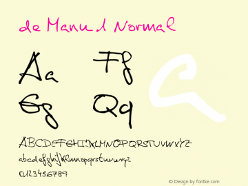 de Manu 1 Normal Version Macromedia Fontograp图片样张