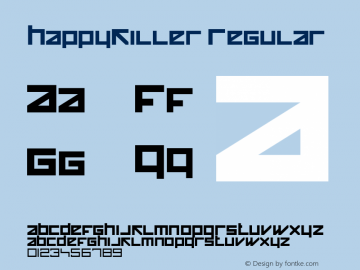 HappyKiller Regular Version 2.20 Font Sample
