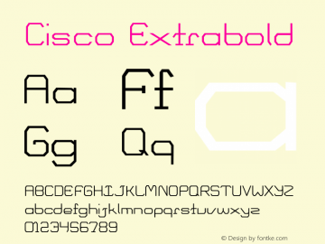 Cisco Extrabold Version 2.0 Font Sample