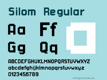 Silom Regular Version 1.0 Font Sample