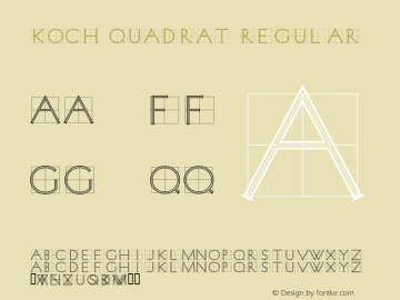 Koch Quadrat Regular Macromedia Fontographer 4.1.3 8/19/00图片样张