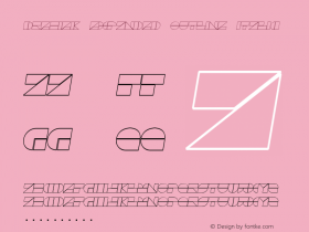 Drebiek Expanded Outline Italic Version 1.000 Font Sample