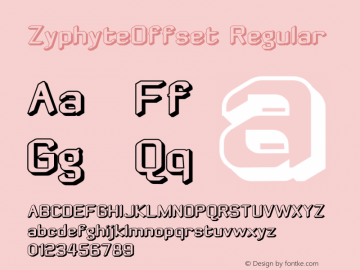 ZyphyteOffset Regular 1.0 2003-10-24图片样张