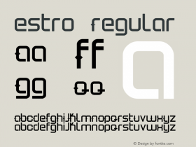 estro1 Regular Version 1.00 July 8, 2008, initial release Font Sample