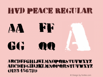 HVD Peace Regular Version 1.000 2007 initial release图片样张