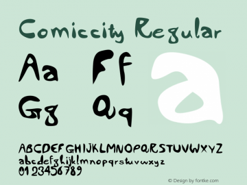 Comiccity Regular Version 1.00 March 19, 2007, initial release Font Sample