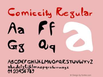 Comiccity Regular Version 1.00 March 19, 2007, initial release Font Sample