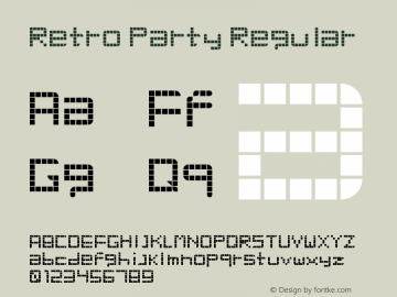 Retro Party Regular Version 1.0 Font Sample