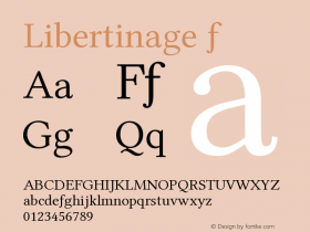 Libertinage f Version 1.0; 2008; OFL relea Font Sample