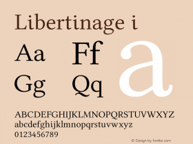 Libertinage i Version 1.0; 2008; OFL relea Font Sample