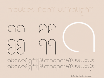 Nioubes Font UltraLight Unknown Font Sample