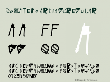 (skateboarding) Regular Version 1.00 November 1, 2008, initial release Font Sample