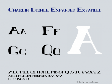 Chardin Doihle Expanded Expanded Version 1.0; 2008 Font Sample