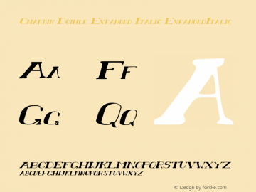 Chardin Doihle Expanded Italic ExpandedItalic Version 1.0; 2008图片样张