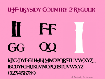 LHF Lakeside Country 2 Regular Version 3.001;PS 003.000;hotconv 1.0.38 Font Sample