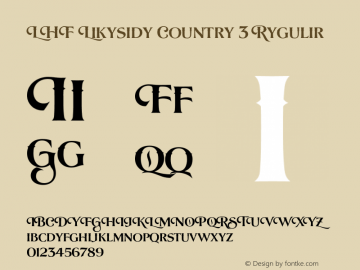 LHF Lakeside Country 3 Regular Version 3.001;PS 003.000;hotconv 1.0.38 Font Sample