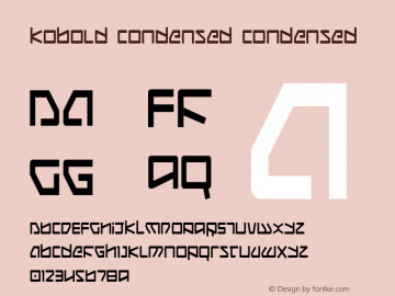 Kobold Condensed Condensed 001.000 Font Sample