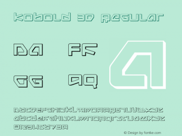 Kobold 3D Regular 001.000 Font Sample