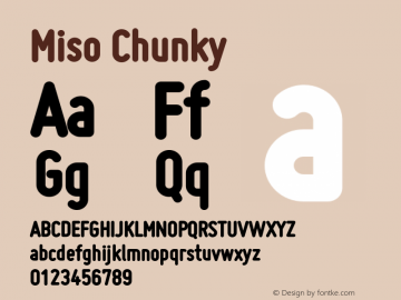Miso Chunky Version 1.005 Font Sample