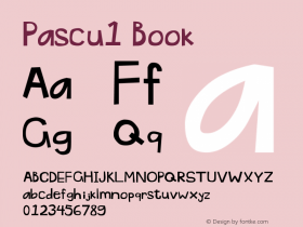 Pascu1 Book Version 1.00 December 2, 200 Font Sample