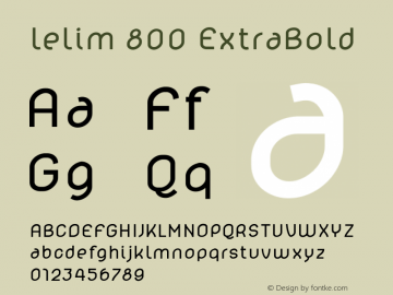 lelim 800 ExtraBold 0.001 Font Sample