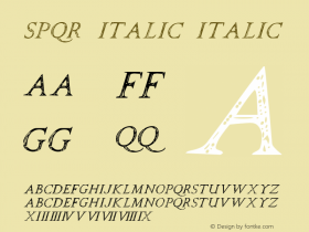 SPQR Italic Italic 001.000图片样张