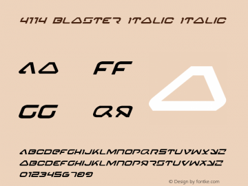 4114 Blaster Italic Italic 001.000图片样张