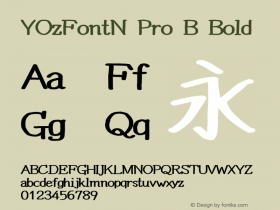 YOzFontN Pro B Bold Version 13.0图片样张