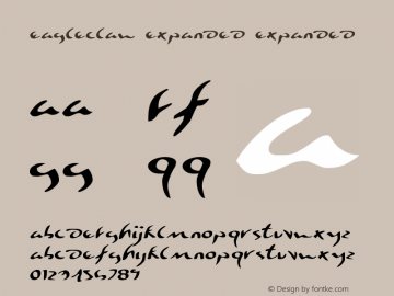 Eagleclaw Expanded Expanded 001.000 Font Sample