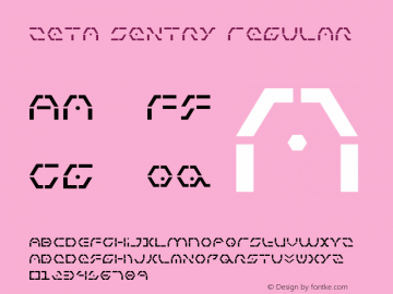 Zeta Sentry Regular 001.000 Font Sample