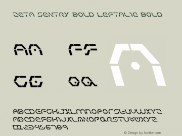 Zeta Sentry Bold Leftalic Bold 001.000 Font Sample