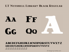 LT Nutshell Library Black Regular Version 1.00 February 1, 2009, initial release Font Sample