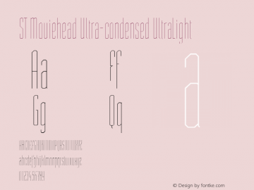 ST Moviehead Ultra-condensed UltraLight Version 1.000图片样张