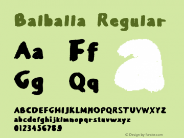 Balballa Regular Version 1.000 2009 initial release图片样张